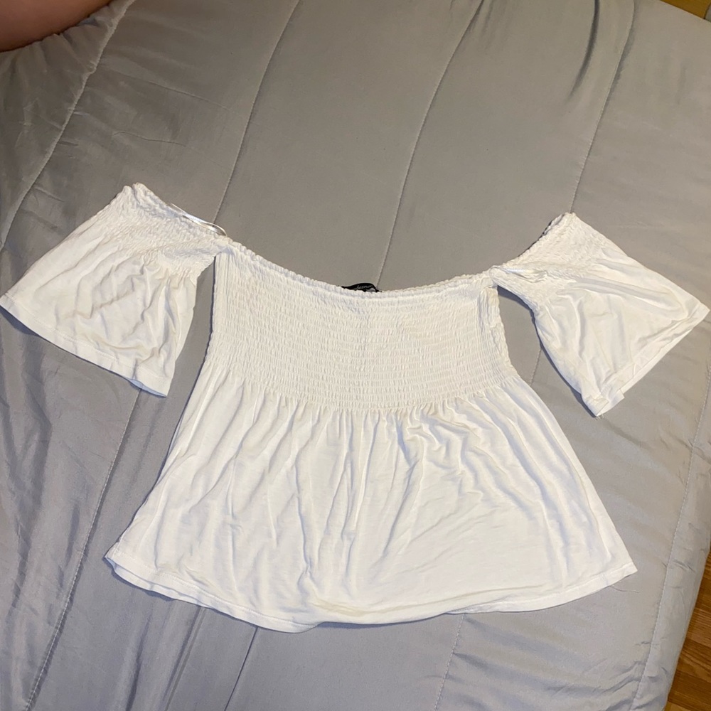 White off the shoulder top
